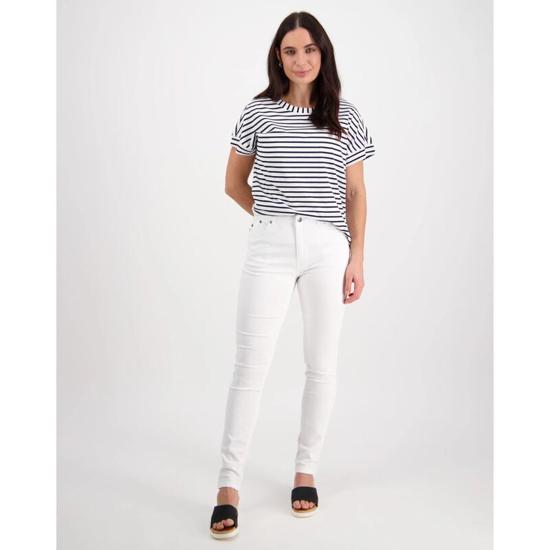 Vassalli Basket Weave Skinny Leg Jean image number 13